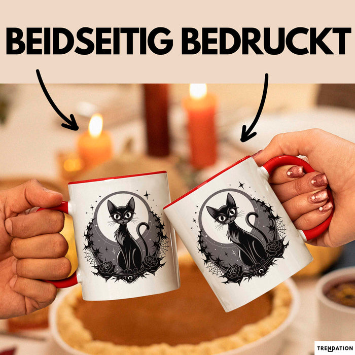 Goth Fan Tasse Geschenkidee für Freunde düsterer Ästhetik Rot Trendation
