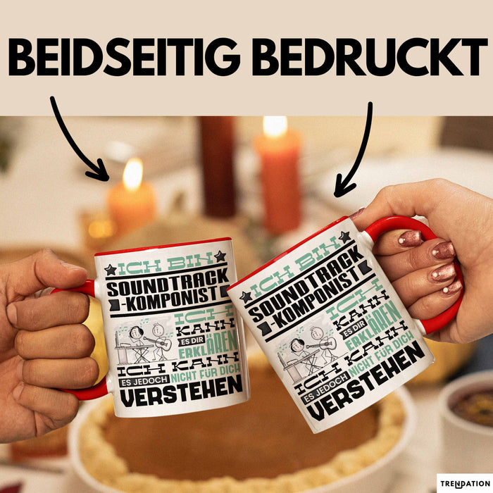 Soundtrack-Komponist Geschenk Tasse Lustige Geschenkdiee für einen Soundtrack-Komponist Geburtstag Ich Bin Soundtrack-Komponist Ich Kann Es Dir Erklären Aber Nicht Für Dich Verstehen Rot Trendation