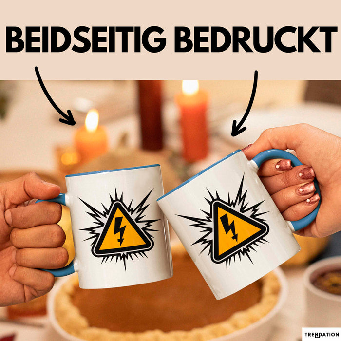 Elektriker Tasse Geschenkidee Elektrotechniker Lustig Geschenkidee Lustig Blau Trendation