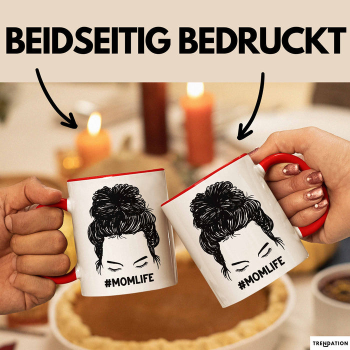 Mutter Tasse Geschenk Stress #Momlife Geschenkidee für beste Mama Muttertag Idee Mom Geschenk von Tochter an Mutter Rot Trendation