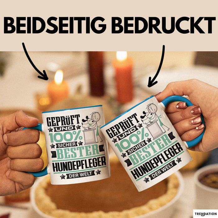 Hundepfleger Geschenk Lustiger Spruch für Hundepfleger Geschenkidee Bester Hundepfleger Der Welt Blau Trendation