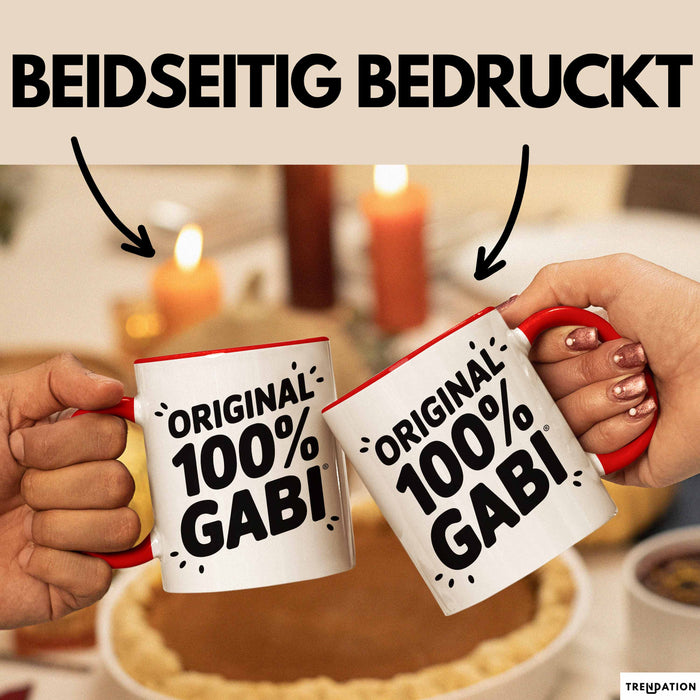Gabi Tasse Geschenk Original 100% Gabi Geschenkidee Geburtstag Rot Trendation