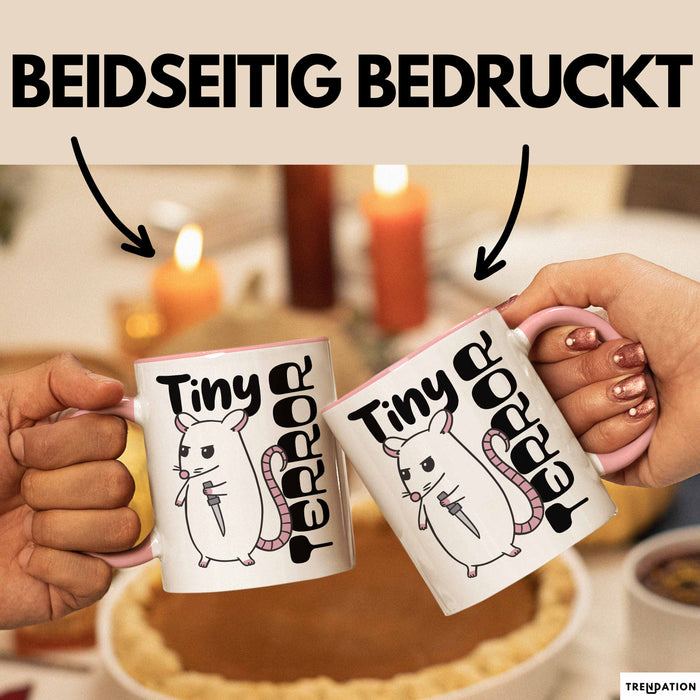 Beste Freundin Tasse Geschenk Tiny Terror Geschenkidee für Kollegin oder Beste Freundin Rosa Trendation