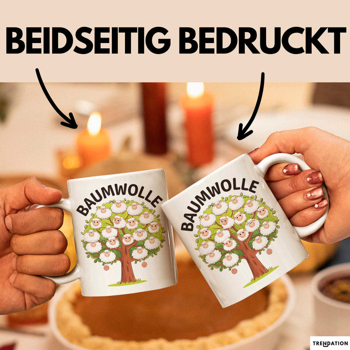 Schaf Tier Tasse Geschenk Baumwolle Geschenkidee Bauernhof Geschenkidee Lustig Weiß Trendation