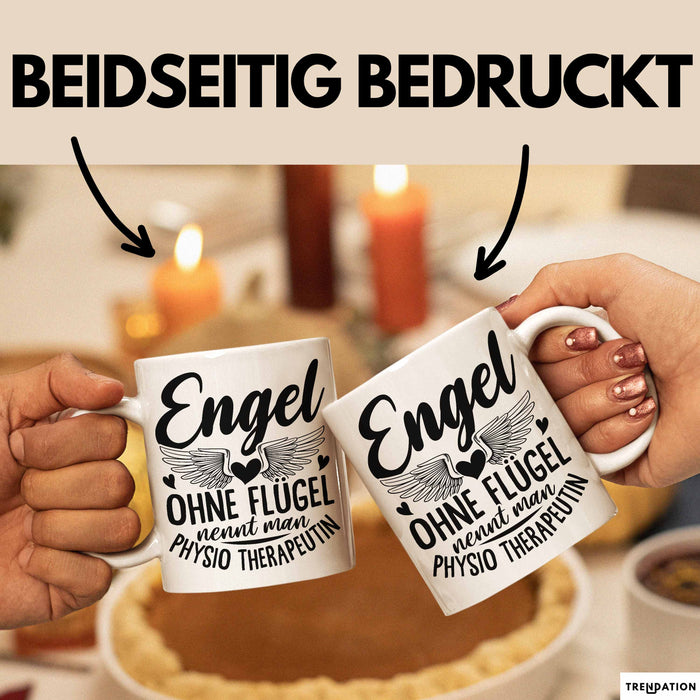 Physiotherapeutin Tasse Geschenk Engel Ohne Flügel Nennt Man Physio Weiß Trendation
