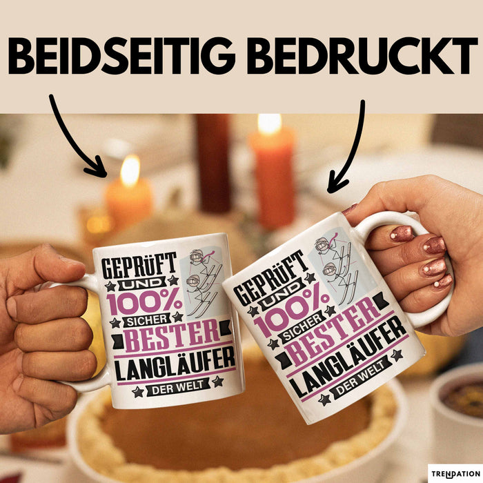 Langläufer Geschenk Lustiger Spruch für Langläufer Geschenkidee Bester Langläufer Der Welt Weiß Trendation