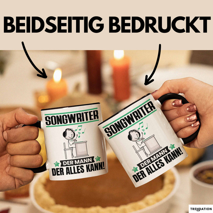 Songwriter Tasse Geschenk für Songwriter Der Mann Der Alles Kann Geschenkidee zum Geburtstag Schwarz Trendation
