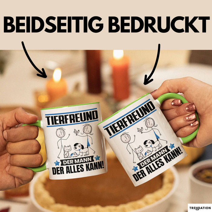 Tierfreund Tasse Geschenk für Tierfreund Der Mann Der Alles Kann Geschenkidee zum Geburtstag Grün Trendation