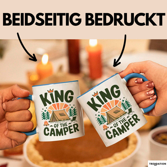 Camper Camping Tasse Geschenk Lustige Geschenkidee Spruch Kinf OF The Camper Blau Trendation