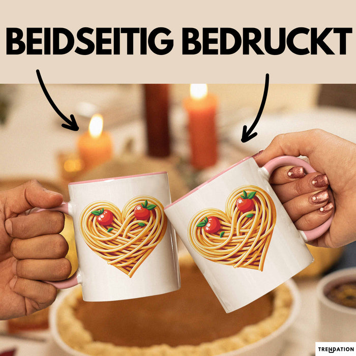Spaghetti Tasse Für Frauen Und Männer Spaghetti-Liebhaber Herz Rosa Trendation