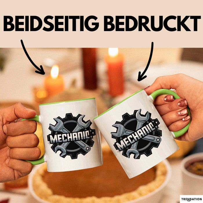 Mechaniker Tasse Geschenkidee Auto Reparatur Profi Lustiger Geschenkidee Lustig Grün Trendation