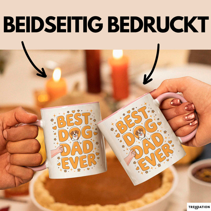 Hunde Papa Tasse Geschenk Lustige Geschenkidee Spruch Für Hunde Eltern Rosa Trendation