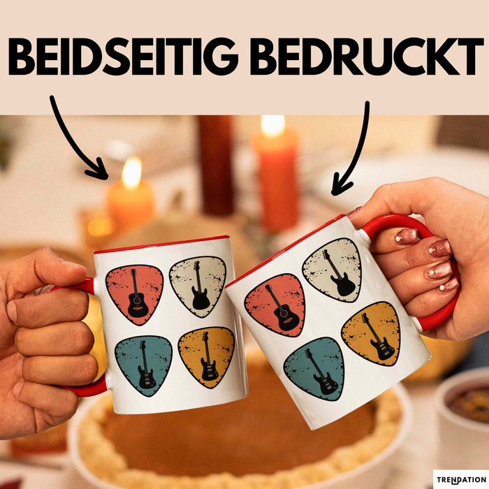 Gitarre Musikliebhaber Musiker Gitarrist Tasse Geschenk Lustige Geschenkidee Spruch Rot Trendation
