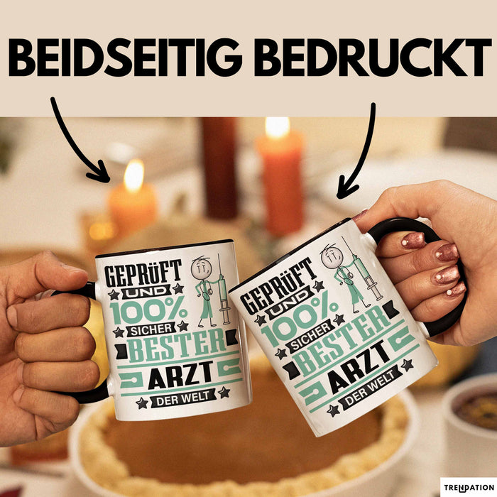 Arzt Geschenk Lustiger Spruch für Arzt Geschenkidee Bester Arzt Der Welt Schwarz Trendation