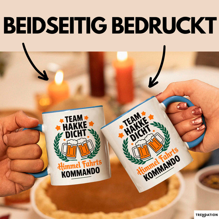 Sarkasmus Sarkastisch Tasse Geschenk Lustige Geschenkidee Spruch Team Hackedicht Himmelfahrtskommando Blau Trendation