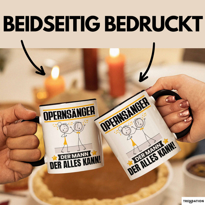 Opernsänger Tasse Geschenk für Opernsänger Der Mann Der Alles Kann Geschenkidee zum Geburtstag Schwarz Trendation
