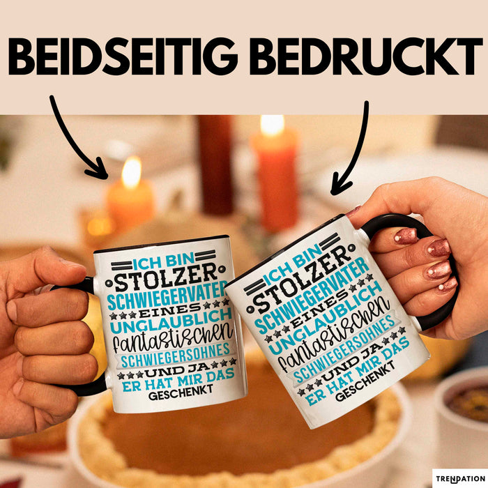 Schwiegervater Geschenk Von Schwiegersohn Geschenkidee Tasse Spruch Becher Schwarz Trendation