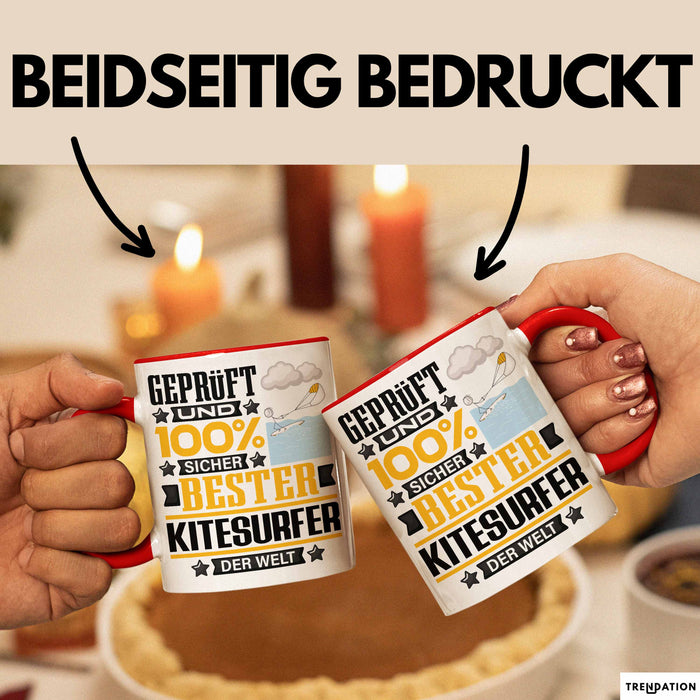 Kitesurfer Geschenk Lustiger Spruch für Kitesurfer Geschenkidee Bester Kitesurfer Der Welt Rot Trendation