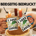 I Love Lauchs Tasse Geschenk Jogger Fitness Fun Spass Blau Trendation