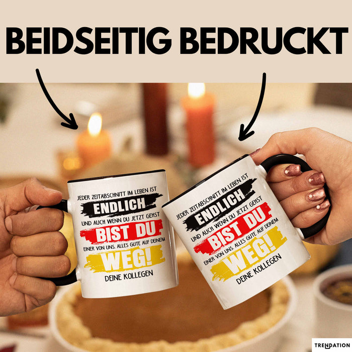 Office Arbeitskollege Tasse Geschenk Lustige Geschenkidee Spruch Alles Gute Auf Deinem Weg Deine Kollegen Trendation