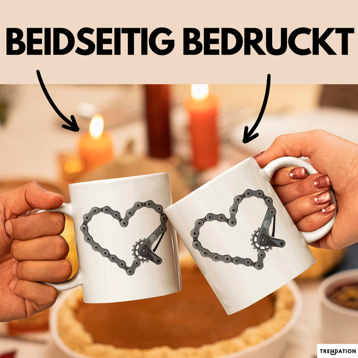 Radfahrer Tasse Geschenkidee für Fahrradfahrer Weiß Trendation