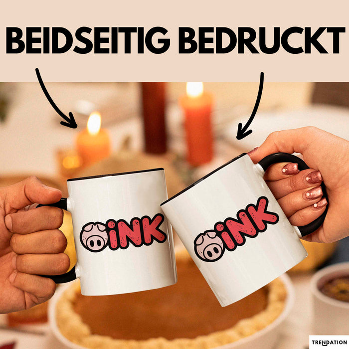 Schweinezüchter Schweine Tier Tasse Becher Geschenk Lustige Geschenkidee Spruch Grunz Trendation