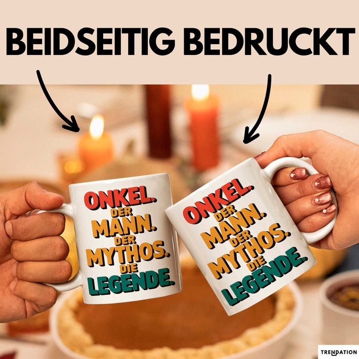 Onkel Sarkastisch Sarkasmus Tasse Geschenk Lustige Geschenkidee Spruch Onkel Der Mann Der Mythos Die Legende Weiß Trendation
