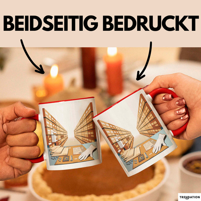 Archivar Tasse Geschenk Lustige Geschenkidee Spruch Für Akten Bewahrer Rot Trendation