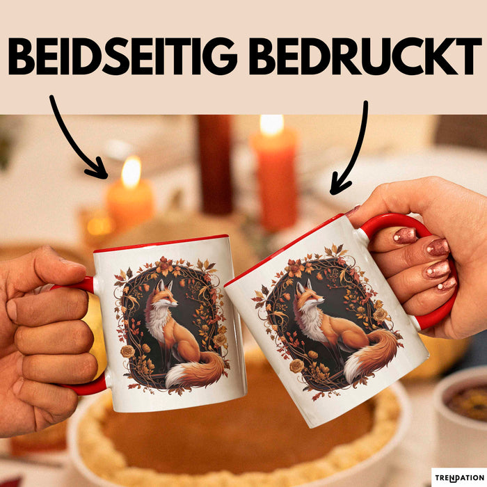 Fuchs Tierliebhaber Tasse Geschenk Lustige Geschenkidee Spruch Rot Trendation