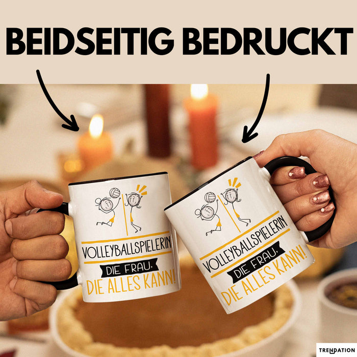Volleyballspielerin Geschenk Tasse Becher Die Frau Die Allen Kann Geschenkidee für eine Volleyballspielerin Lustig Trendation