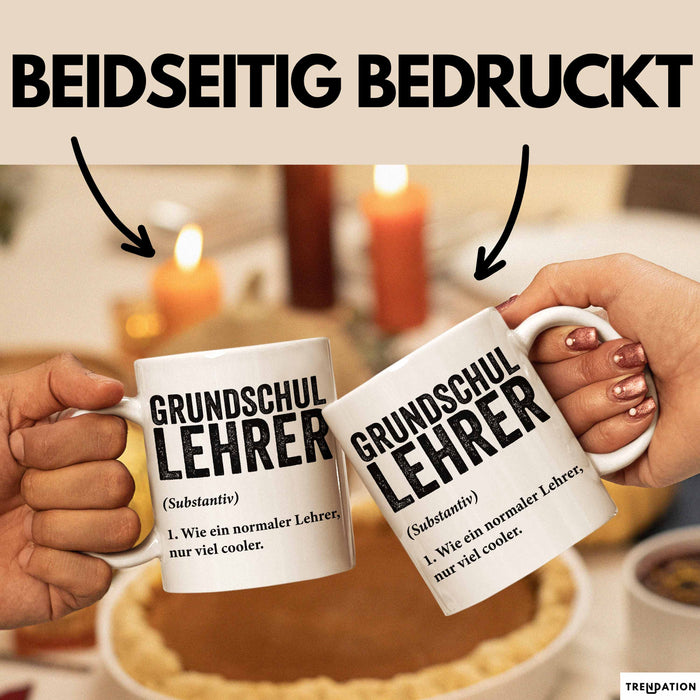 Grundschullehrer Wertschätzung Tasse Geschenk Lustige Geschenkidee Spruch Grundschullehrer Weiß Trendation