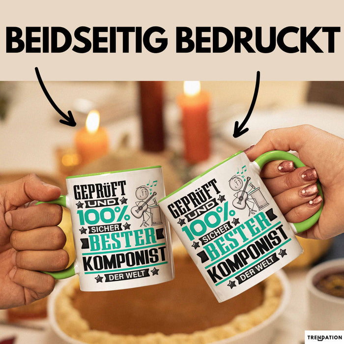 Komponist Geschenk Lustiger Spruch für Komponist Geschenkidee Bester Komponist Der Welt Grün Trendation
