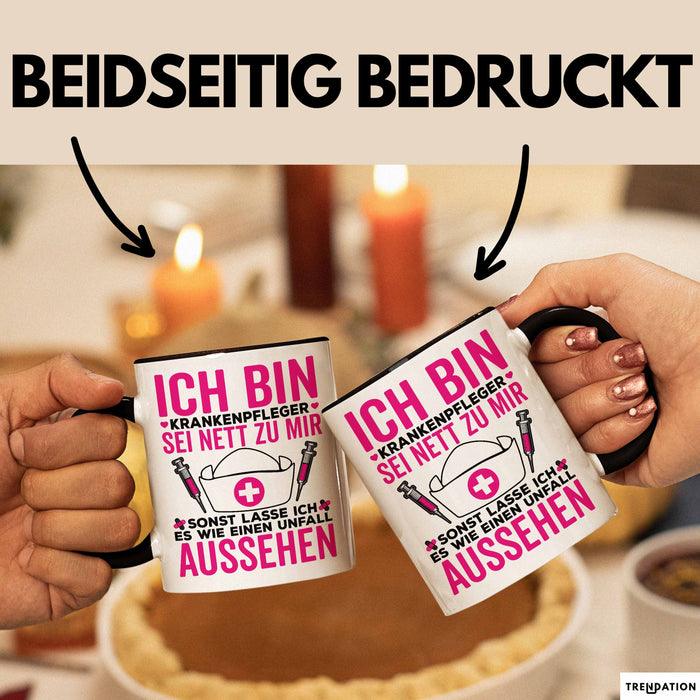Krankenschwester Pflege Betreuung Tasse Geschenk Lustige Geschenkidee Spruch Ich Bin Krankenpfleger Trendation