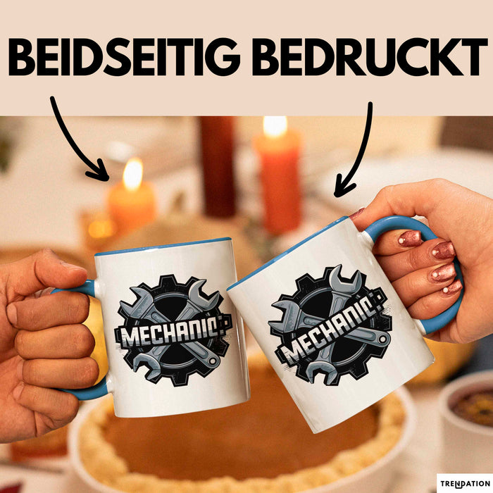 Mechaniker Tasse Geschenkidee Auto Reparatur Profi Lustiger Geschenkidee Lustig Blau Trendation