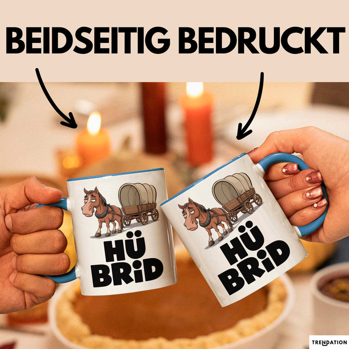 Sarkastische Pferde Tasse Geschenk Lustige Geschenkidee Spruch Hü Brid Blau Trendation