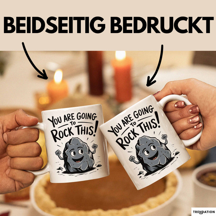 Motivierend Inspirierend Tasse Geschenk Lustige Geschenkidee Spruch Du Wirst Das Rocken Weiß Trendation