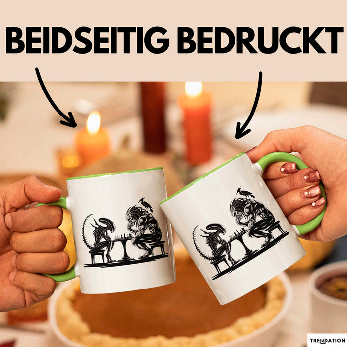 Alien vs. Predator Tasse Geschenk Lustige Geschenkidee Grün Trendation