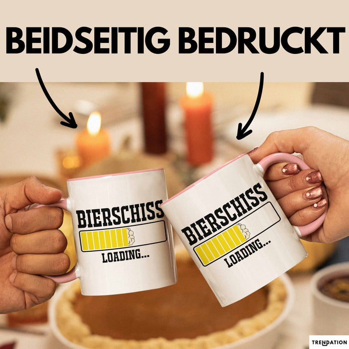 Bierschiss Loading Tasse Geschenk Der Morgen Danach Rosa Trendation