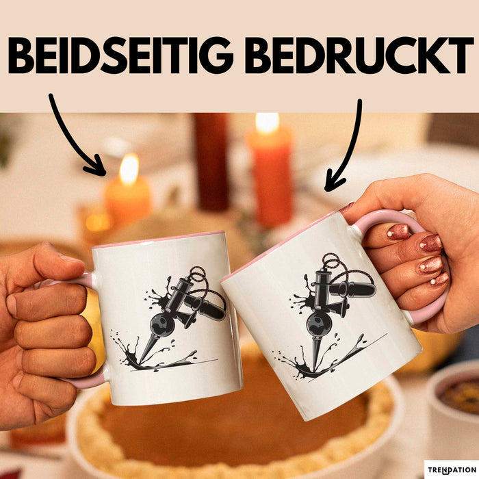 Tätowierer Tasse Geschenkidee Tattoo Meister Lustiger Spruch Geschenkidee Lustig Rosa Trendation