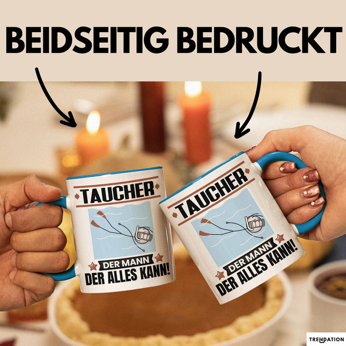 Taucher Tasse Geschenk für Taucher Der Mann Der Alles Kann Geschenkidee zum Geburtstag Blau Trendation