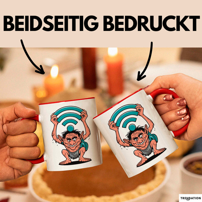 Internet Troll Tasse Geschenkidee Online Provokateur Fans Rot Trendation