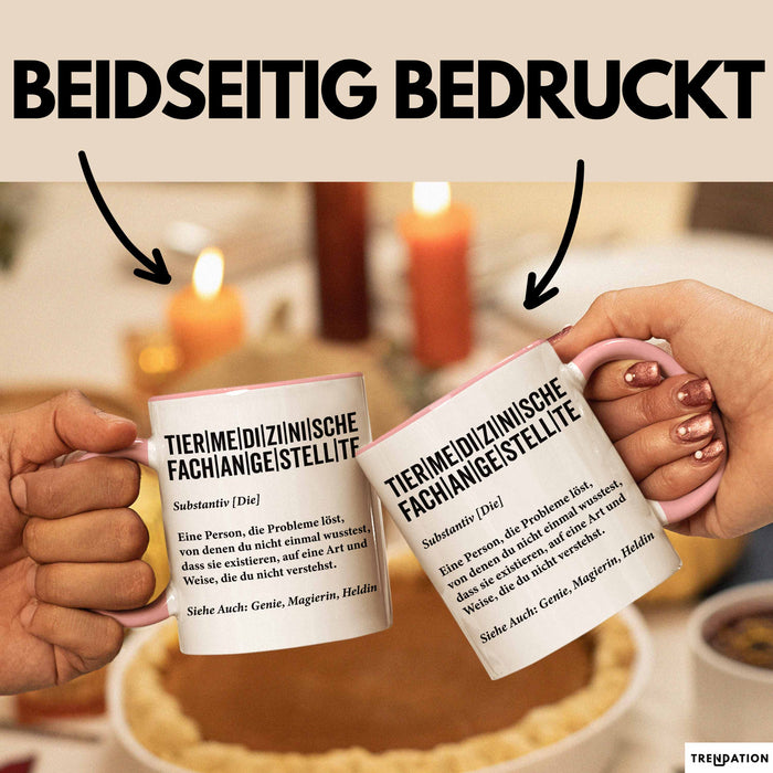 Tiermedizinischer Fachangestellter Wertschätzung Tasse Geschenk Lustige Geschenkidee Spruch Tiermedizinische Fachangestellte Rosa Trendation