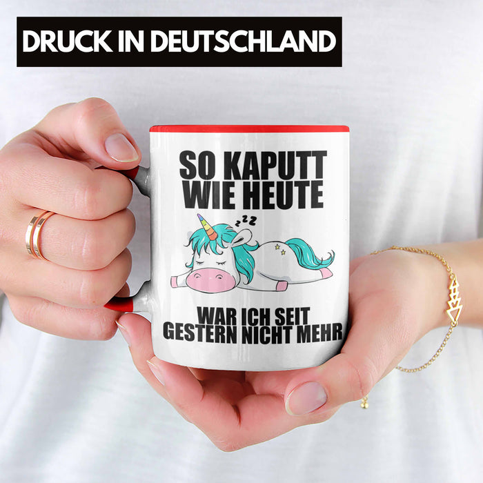 Trendation - Lustige Tassen mit Sprüchen Arbeitskollege Geschenk Kollege Mitarbeiter Geschenkidee Rot Trendation