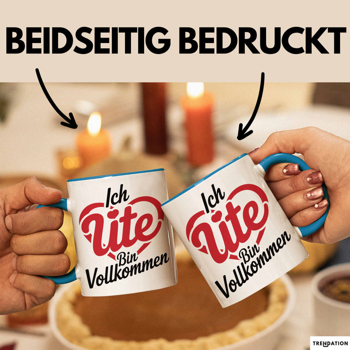 Ute Tasse Geschenk Ich Bin Vollkommen Ute Geschenkidee Geburtstag Blau Trendation