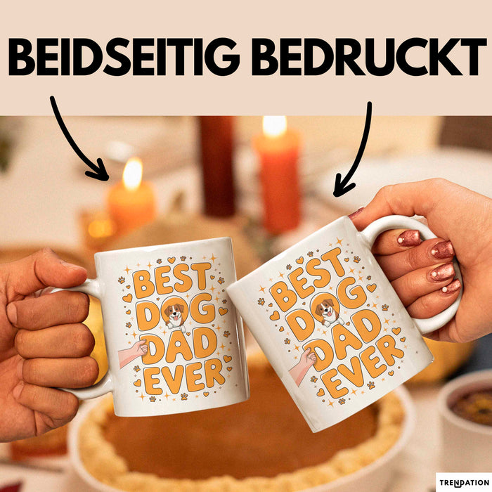 Hunde Papa Tasse Geschenk Lustige Geschenkidee Spruch Für Hunde Eltern Weiß Trendation