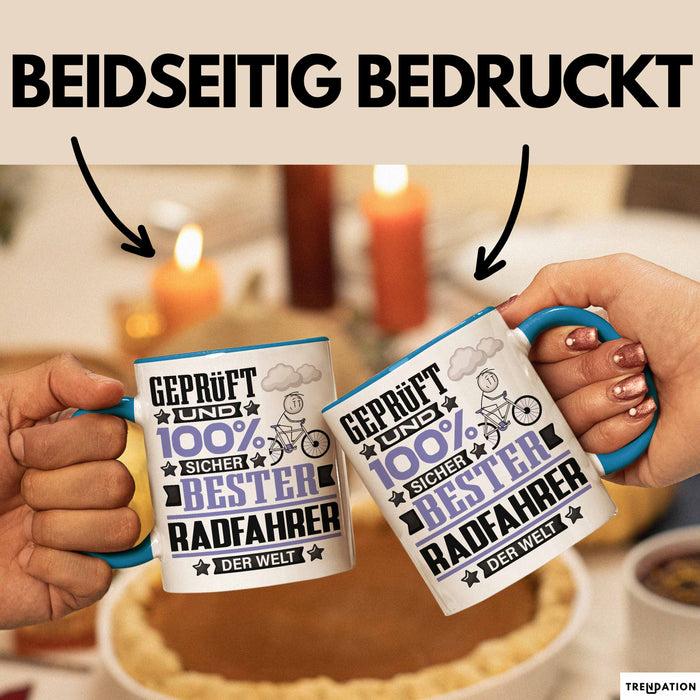 Radfahrer Geschenk Lustiger Spruch für Radfahrer Geschenkidee Bester Radfahrer Der Welt Blau Trendation