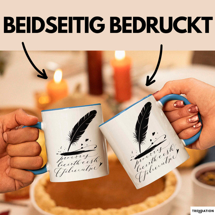 Dichter Tasse Geschenkidee für Reim und Versliebhaber Blau Trendation
