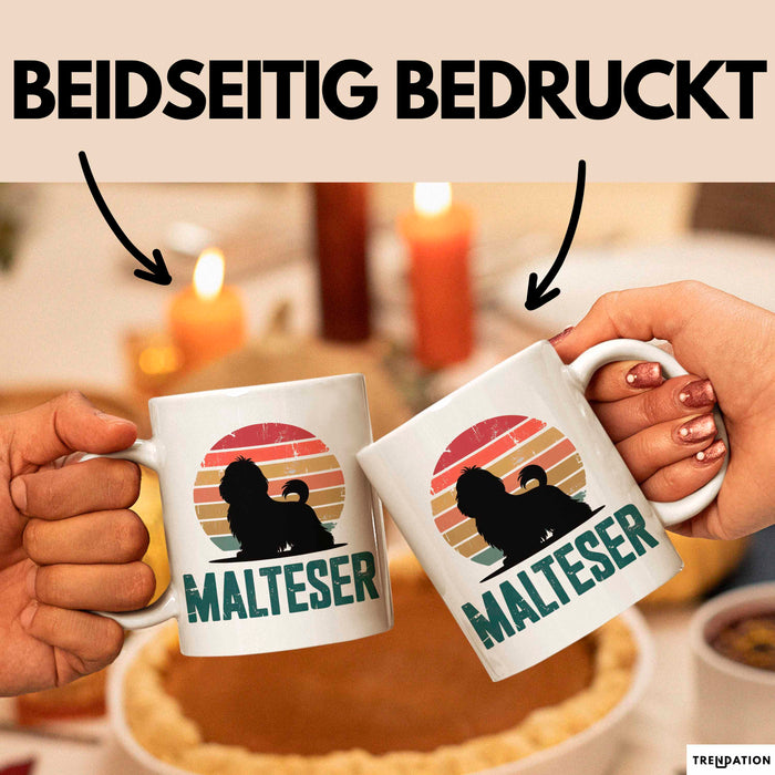 Malteserhund Tasse Geschenk Lustige Geschenkidee Spruch Malteser Weiß Trendation