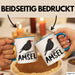Amsel Vogel Tasse Geschenk Vogelbeobachter Ornithologe Biologe Blau Trendation