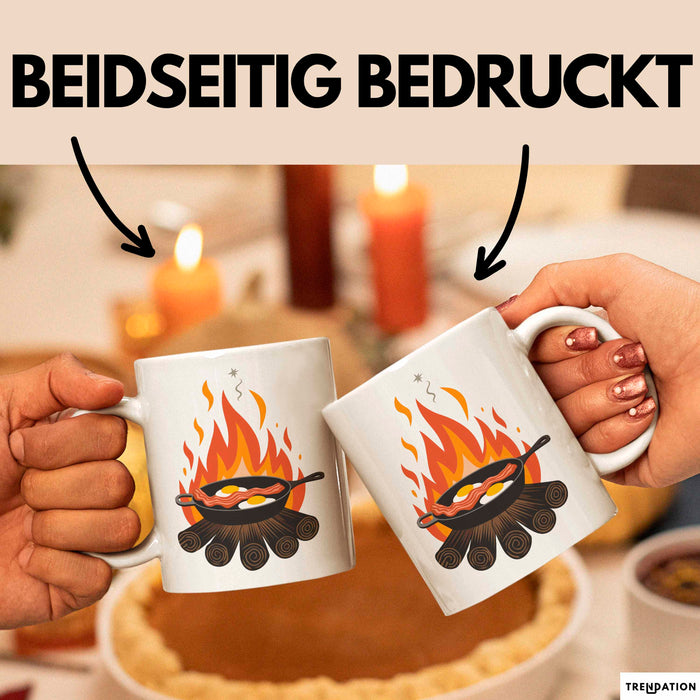 Camping Koch Tasse Geschenkidee für Outdoor Koch Liebhaber Weiß Trendation